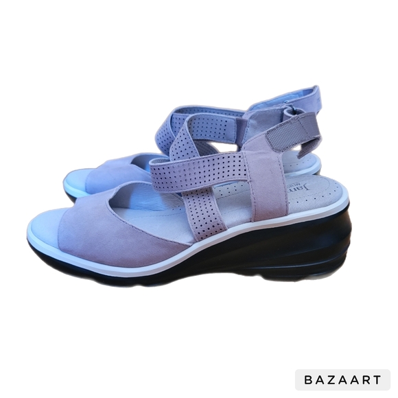 Jambu Shoes - Jambu Sandals Womens 9M Lily Taupe Memory Foam Comfort